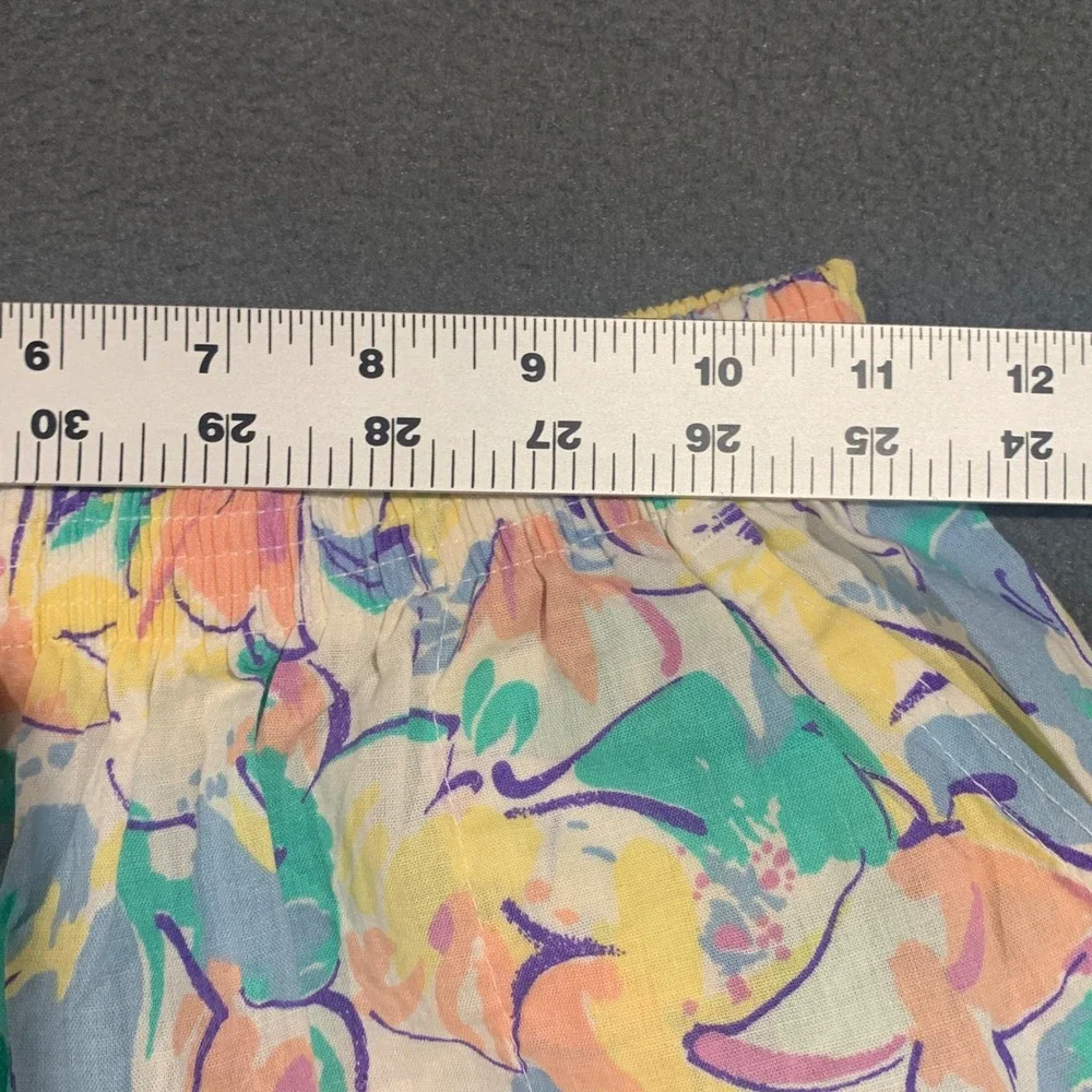 The‎ Season Ticket Vintage Girls Floral Shorts Set High Waist Long Grandma 10/12